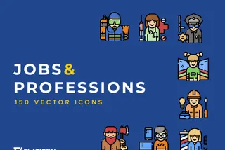Jobs and Professions Icons Set
