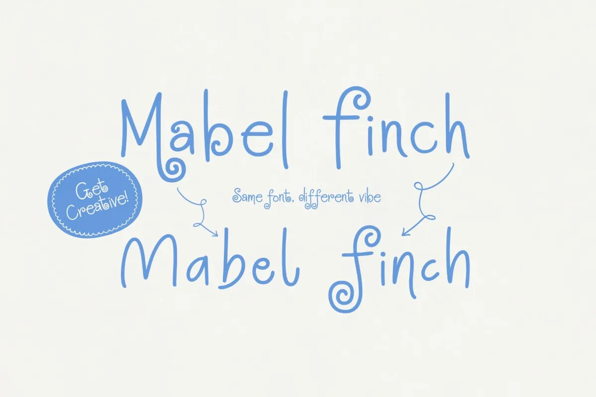 Mabel Finch - Playful Hand-Lettered Script Font