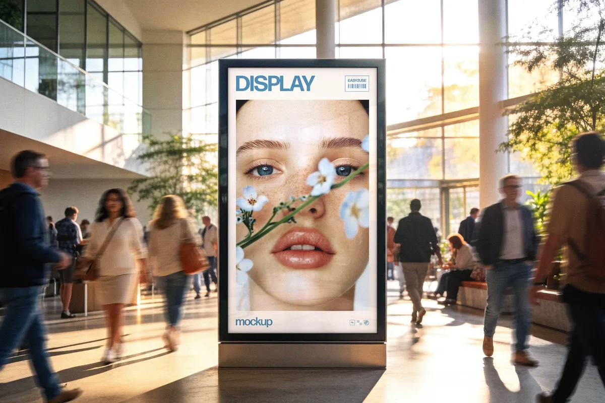Event Hall Digital Signage Mockup