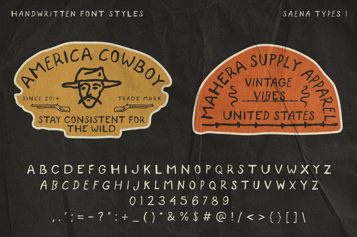 SAENA Hand-Written Font