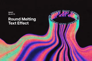Round Melting Text Effect