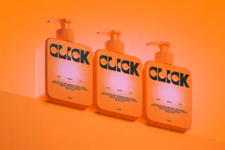 Three Square Dispenser Bottles Mockup