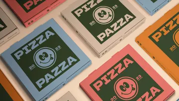 Square Pizza Box Mockup