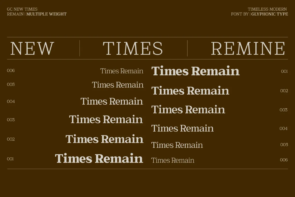 GC New Times Remain - Modern Serif Font