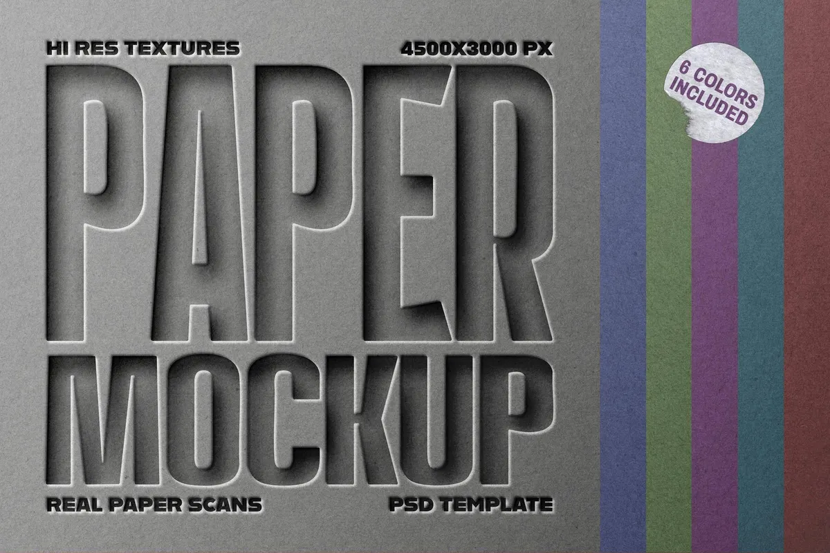 Cardboard Paper Cutout Mockup