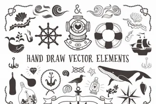 Nautical Vector Graphics Kit