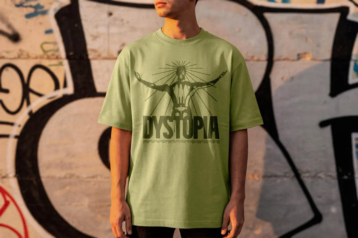 Graffiti Wall T-Shirt Mockup
