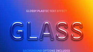 Glossy Plastic Text Effect