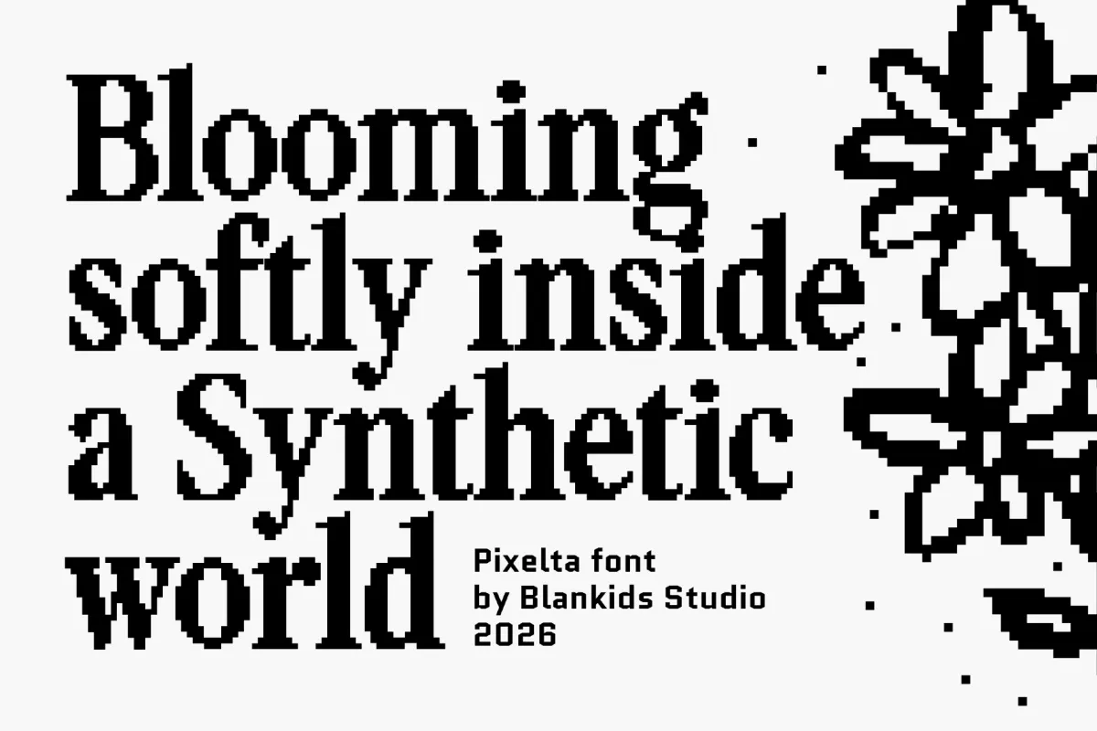 Pixelta – Bold Serif Pixel Font