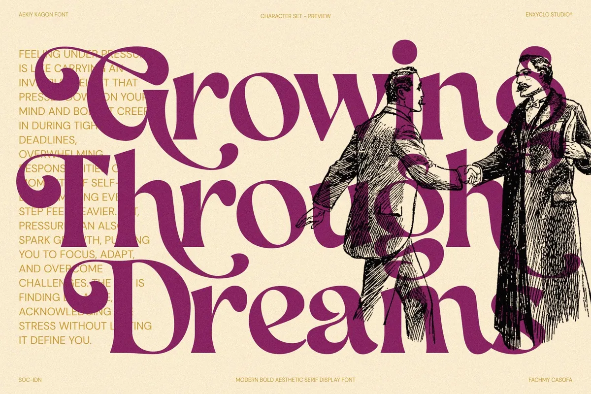 AEKIY KAGON — Elegant Swash Serif Font