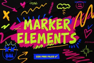 226 PNG Marker Elements