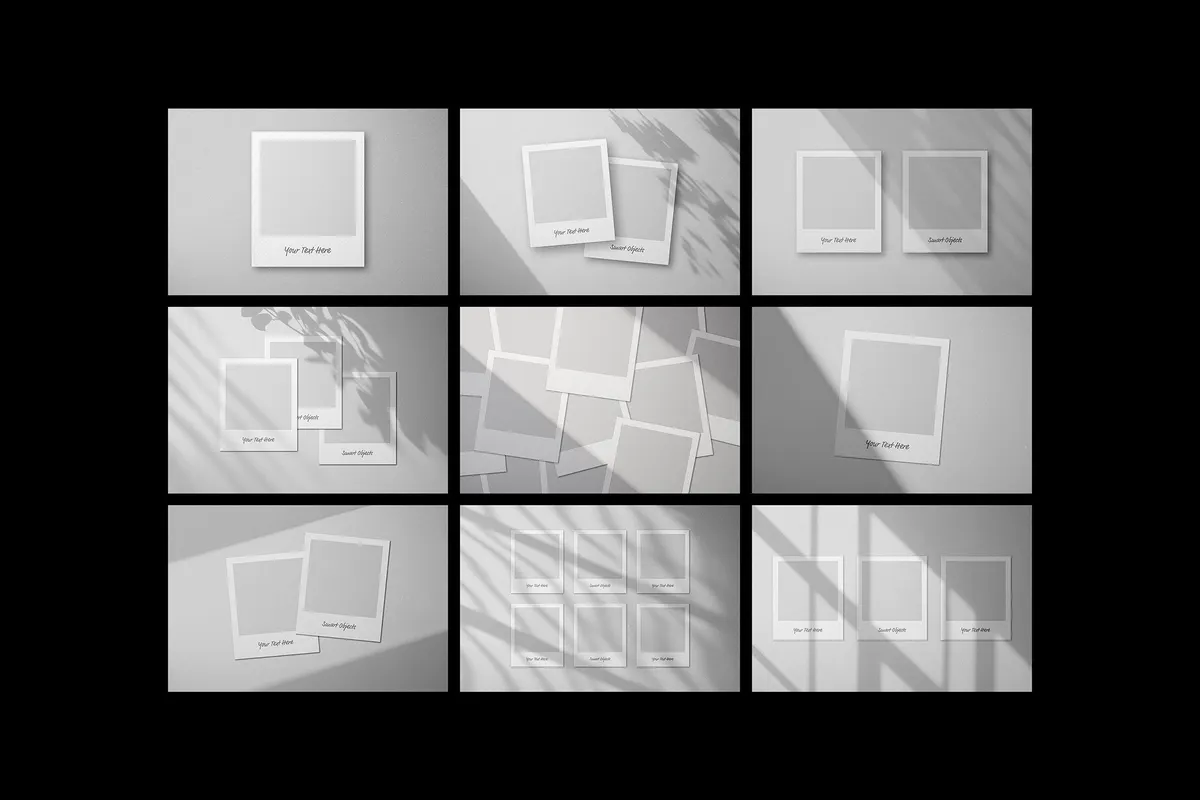 Instant Polaroid Frame Mockups Collection