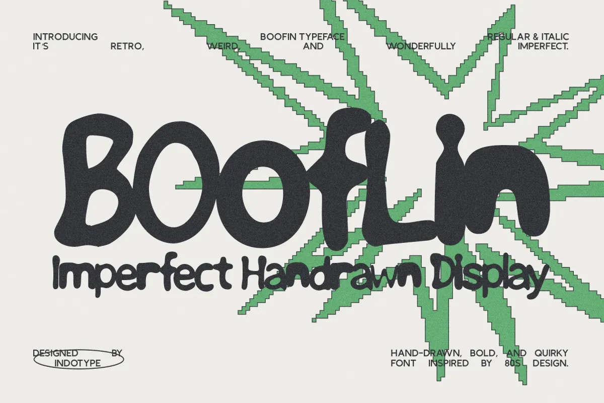 Booflin - Imperfect Hand Drawn Display Font