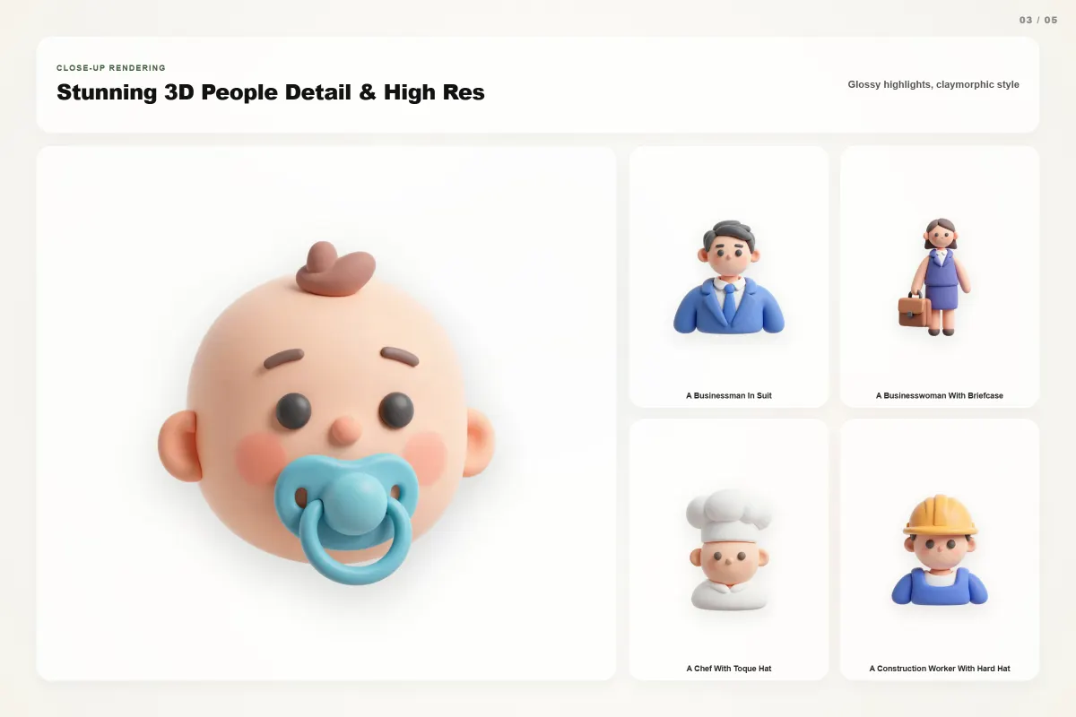 3D People Icons