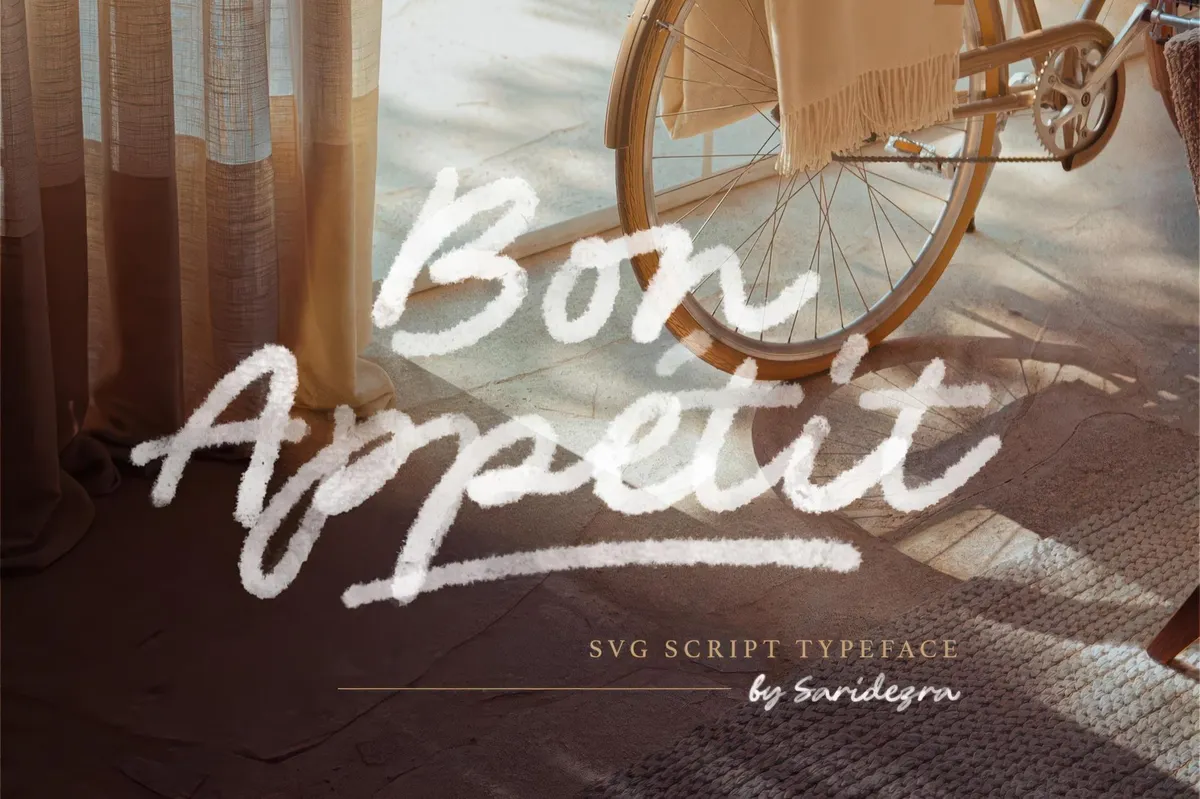 Bon Appetit — SVG Script Font