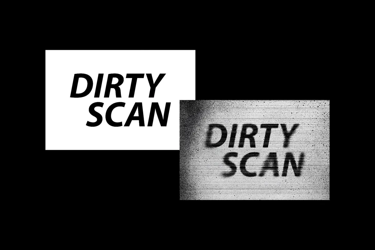 Dirty Scan Text Effect
