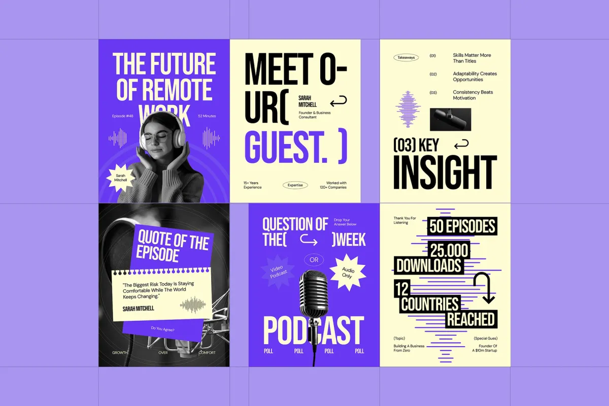 Creative Podcast Instagram Pack for AFFINITY
