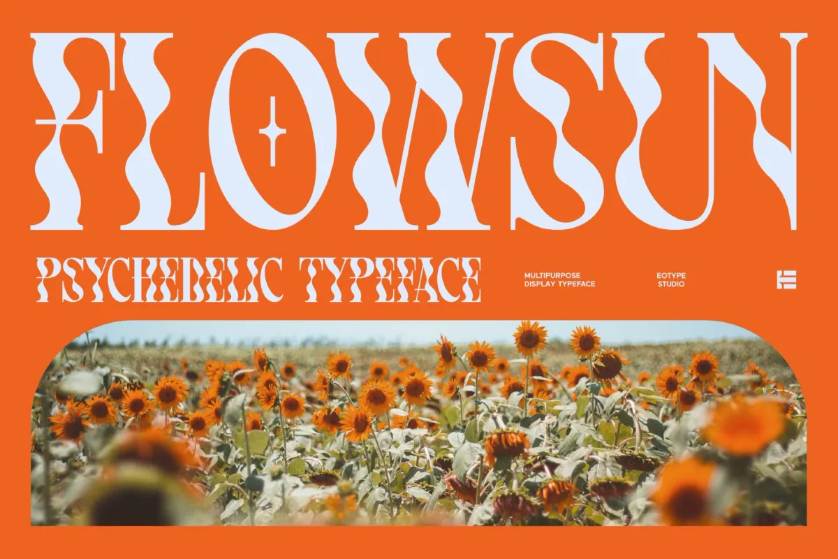 Flowsun - Psychedelic Groovy Serif Font