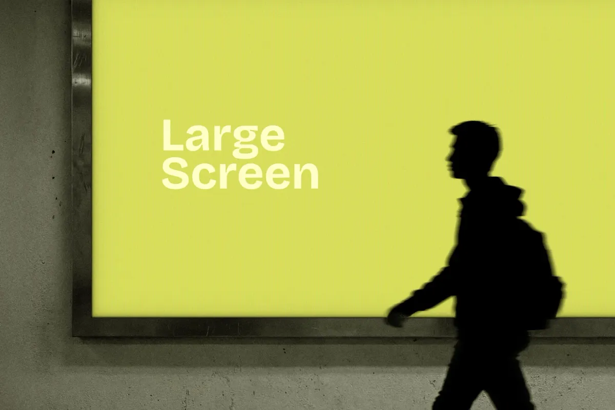 Subway Advertising Screen Mockup