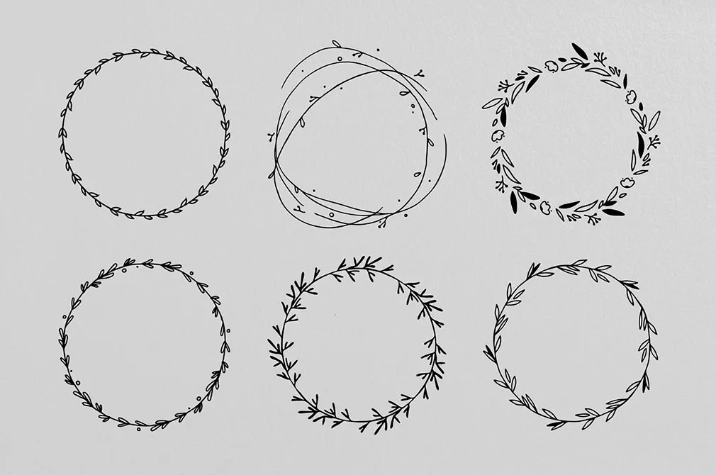 Bloomy Vector Wreaths