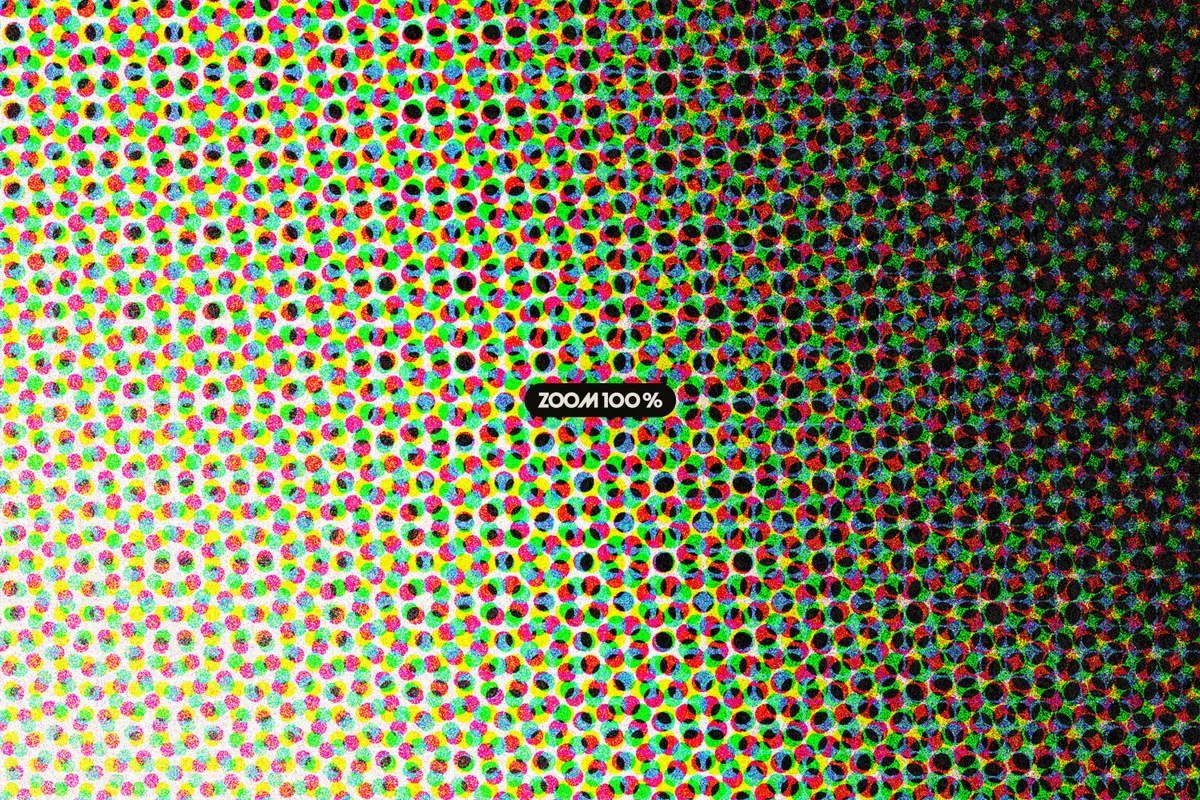 Color Halftone Gradient Textures