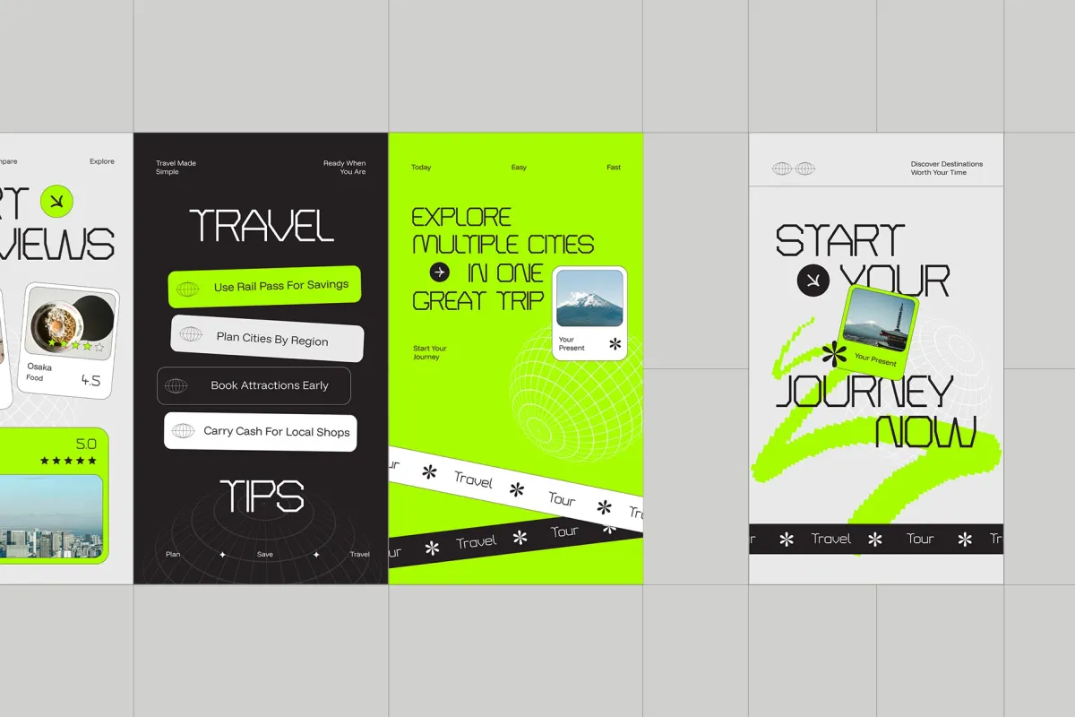 Tour & Travel Instagram Pack - CANVA Template