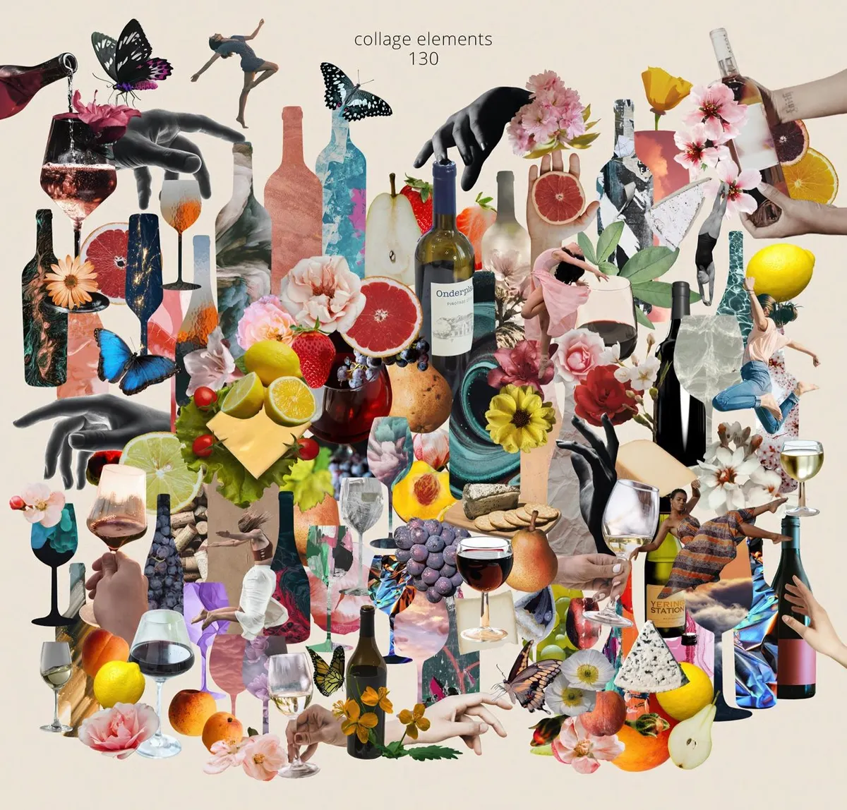 Winetastic. Collage & Illustrations