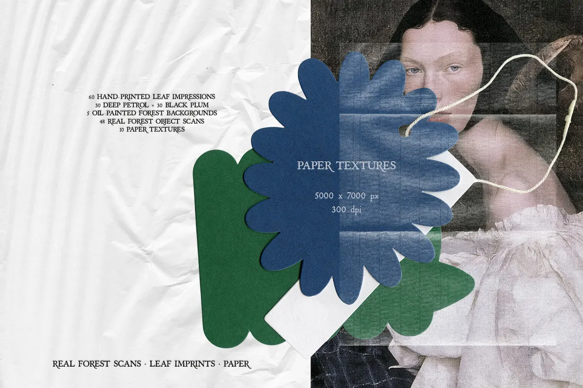 Underprint: Forest Collage Material Kit