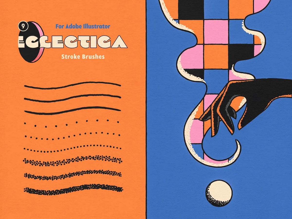 Retro Strokes Illustrator Brushes