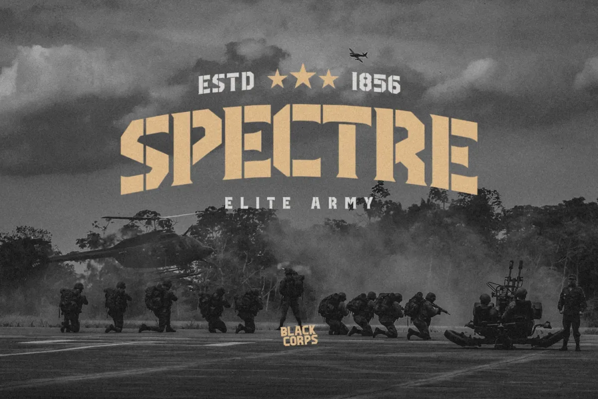 Black Corps - Military Serif Font