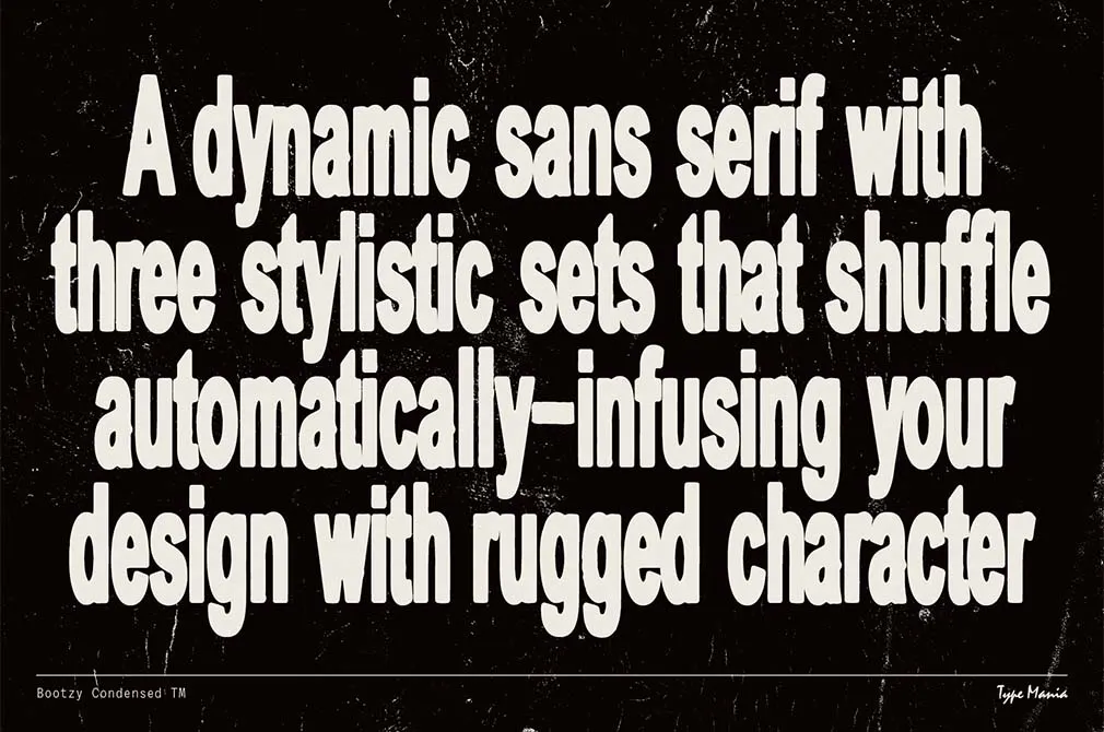 Bootzy Condensed TM | Rugged Font