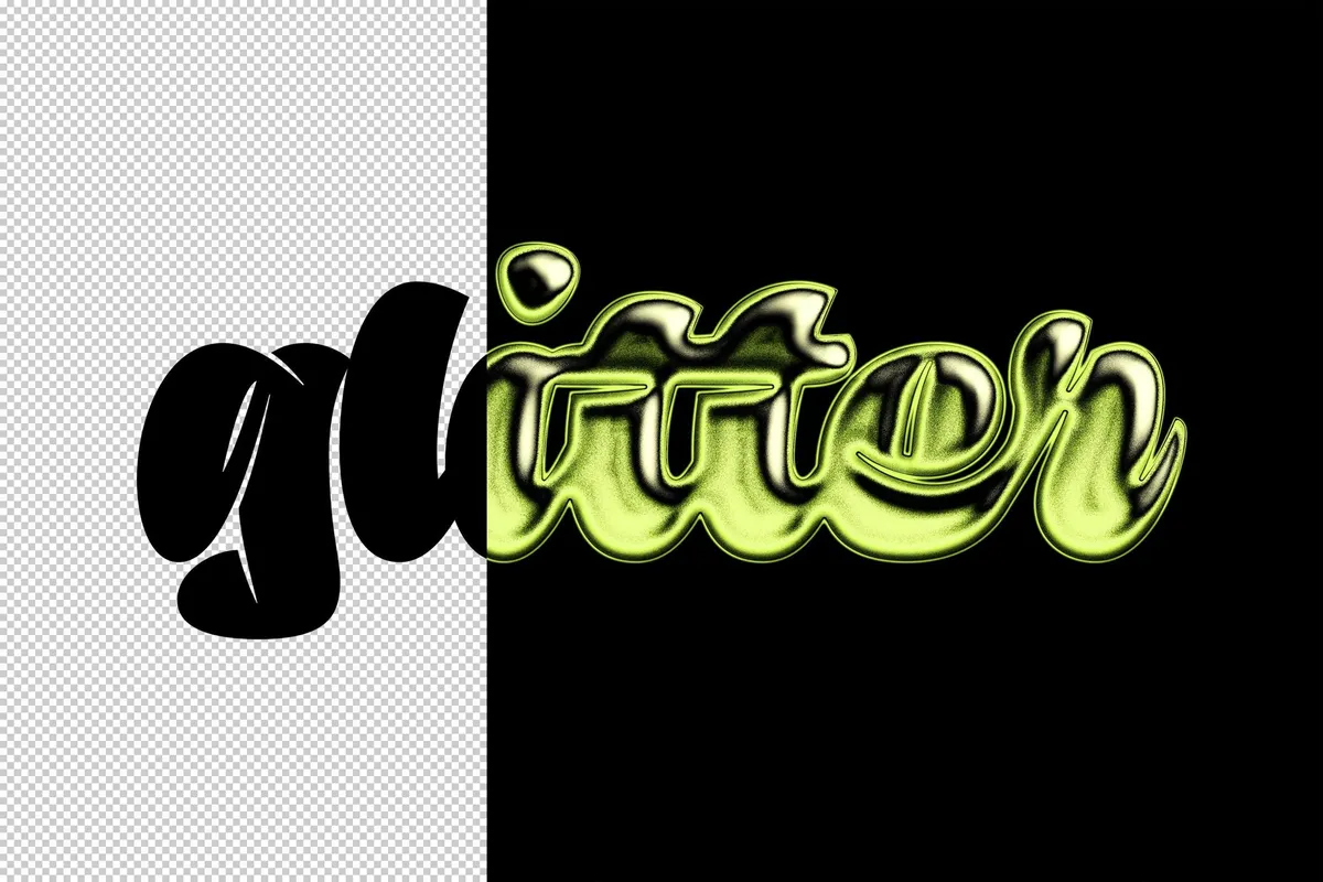 Glitter Slime Text Effect