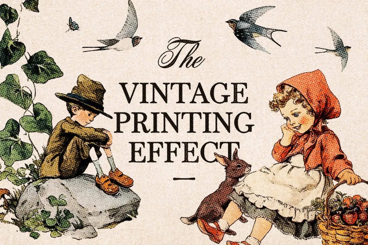 Vintage Print Photo Effect