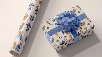 Wrapping Paper & Box Mockup