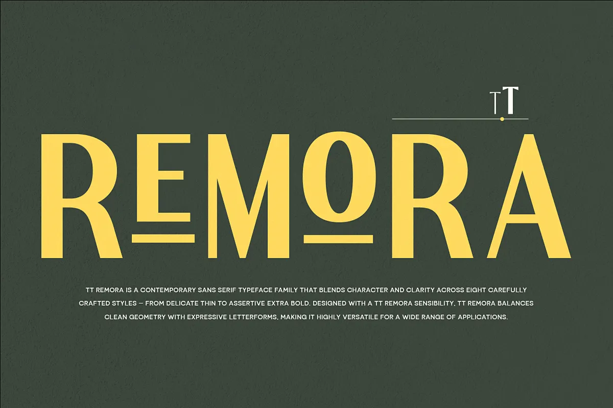 Remora - Art Deco Sans Serif Font Family
