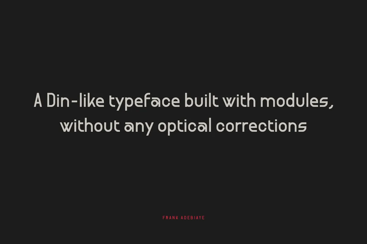 Format 1452 - Free DIN Industrial Font