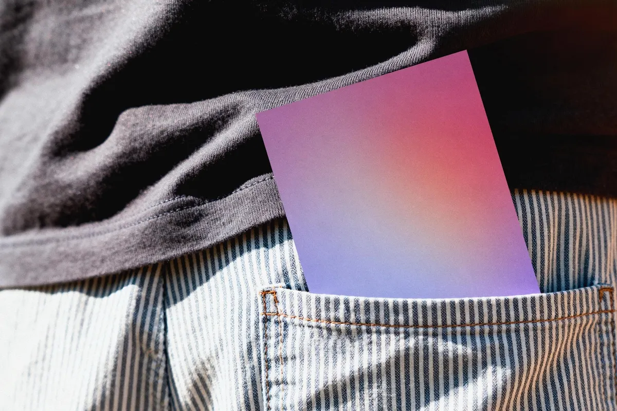 Flyer Mockup in Denim Pocket