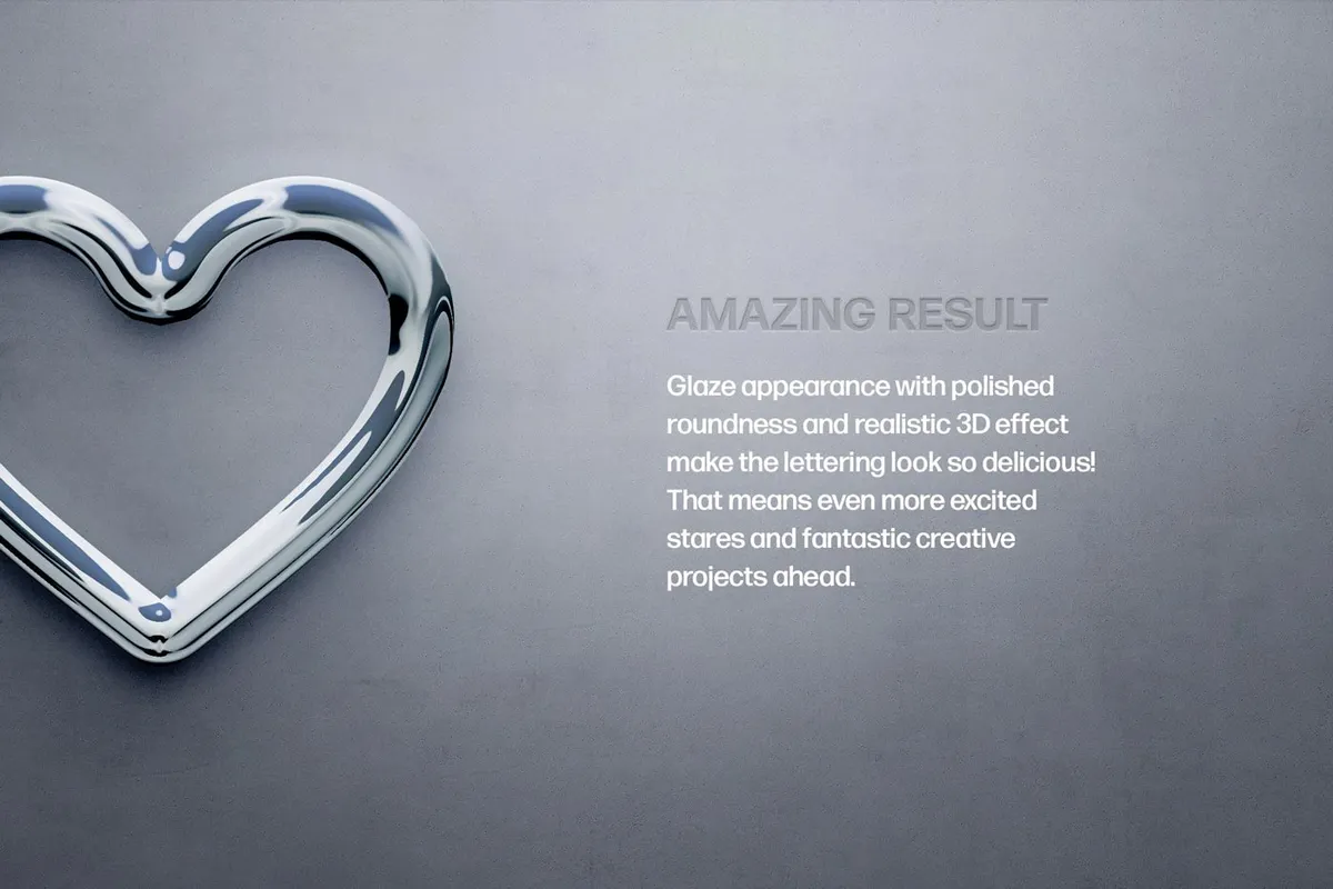 Glossy 3D Text Effects