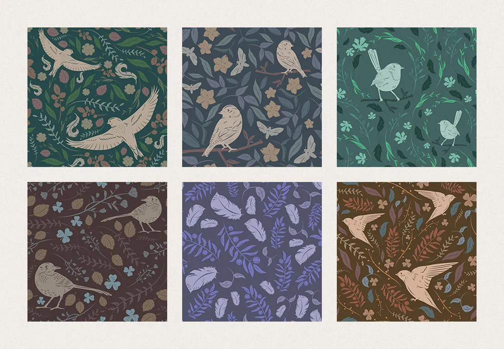 Birds & Blooms Patterns
