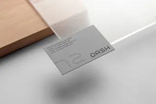 Wood & Glass Business Card Mockup