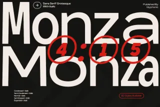 GC Monza - Modern Condensed Sans Serif Family