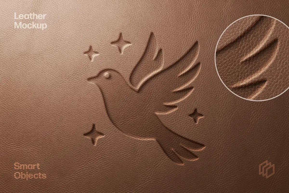 Leather Pressed Logo Mockup