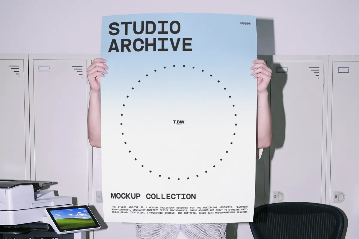 Held Poster Print Mockup