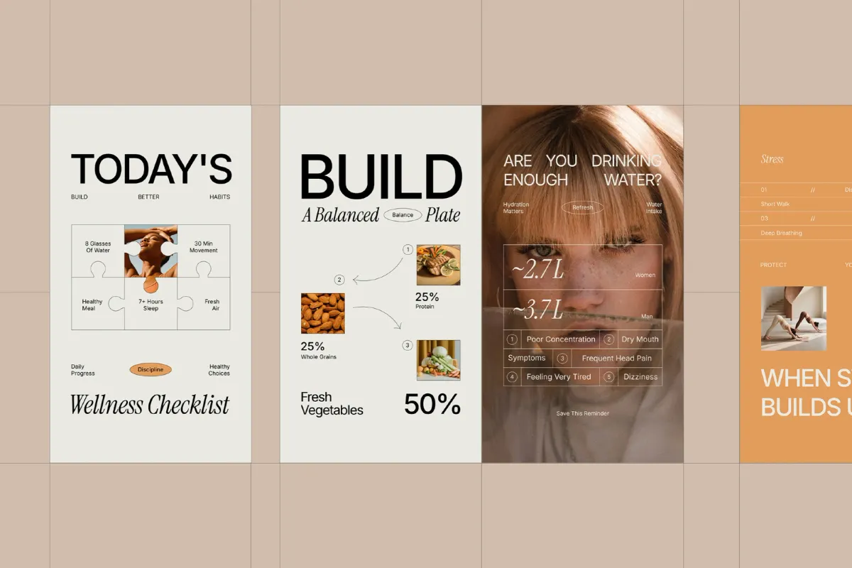 Wellness Instagram Pack - Adobe Template