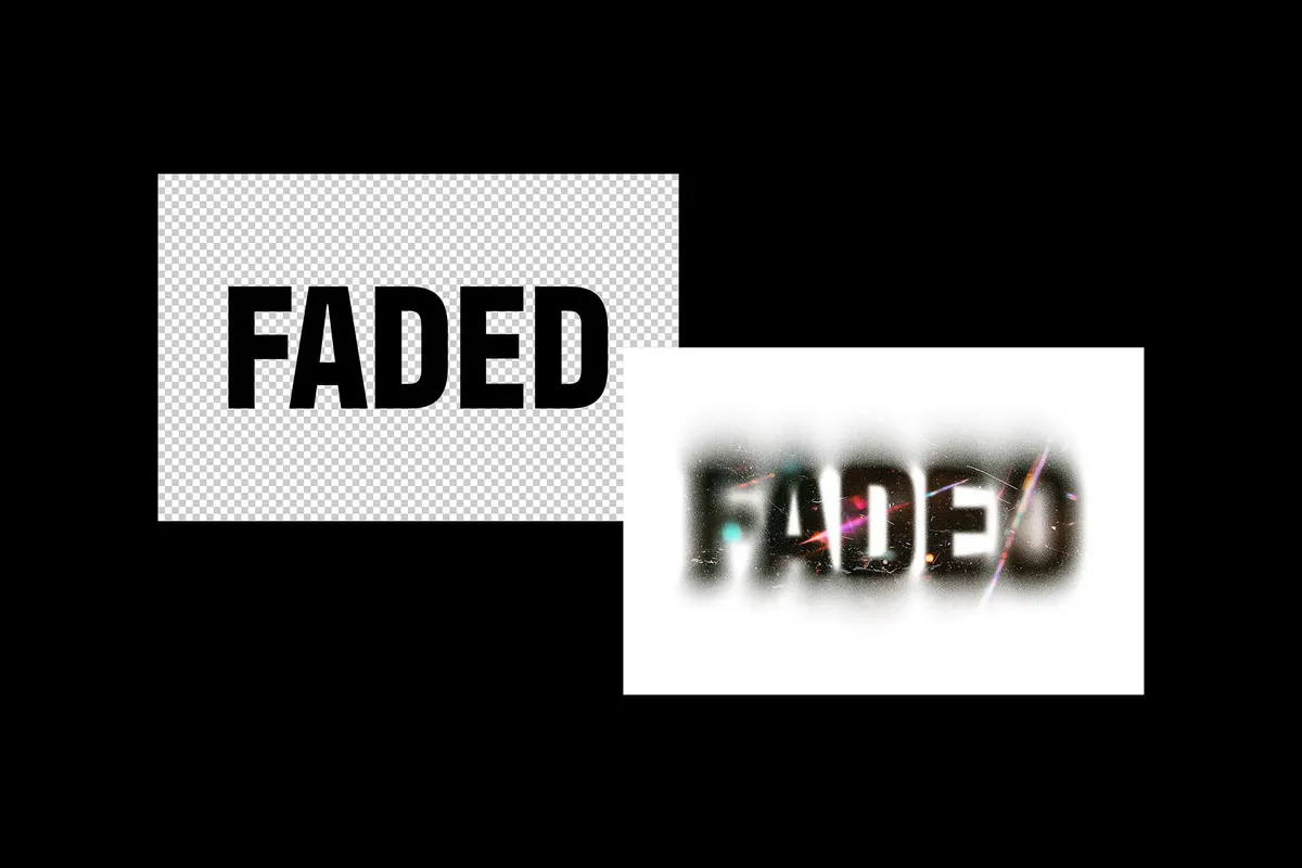 Faded Noisy Text Effect