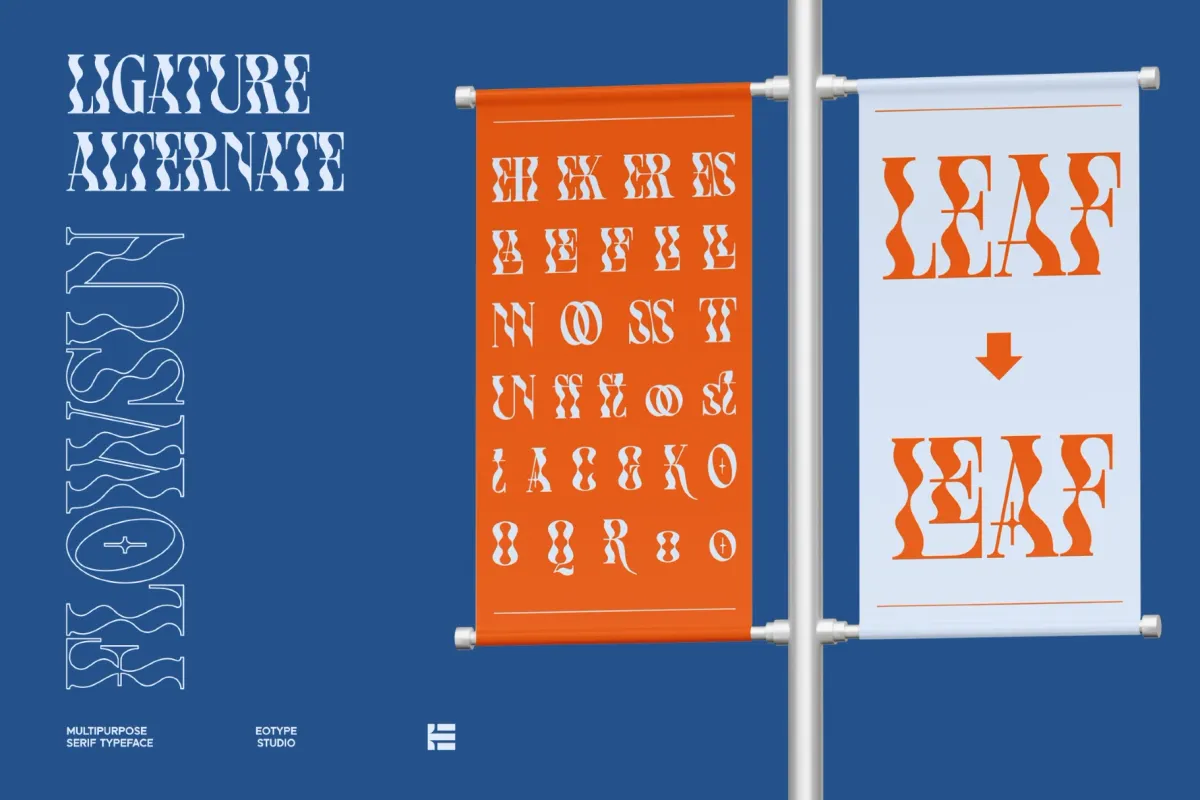 Flowsun - Psychedelic Groovy Serif Font