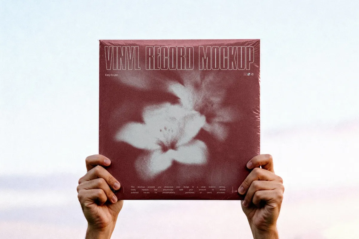 Handheld Vinyl Sleeve Mockup