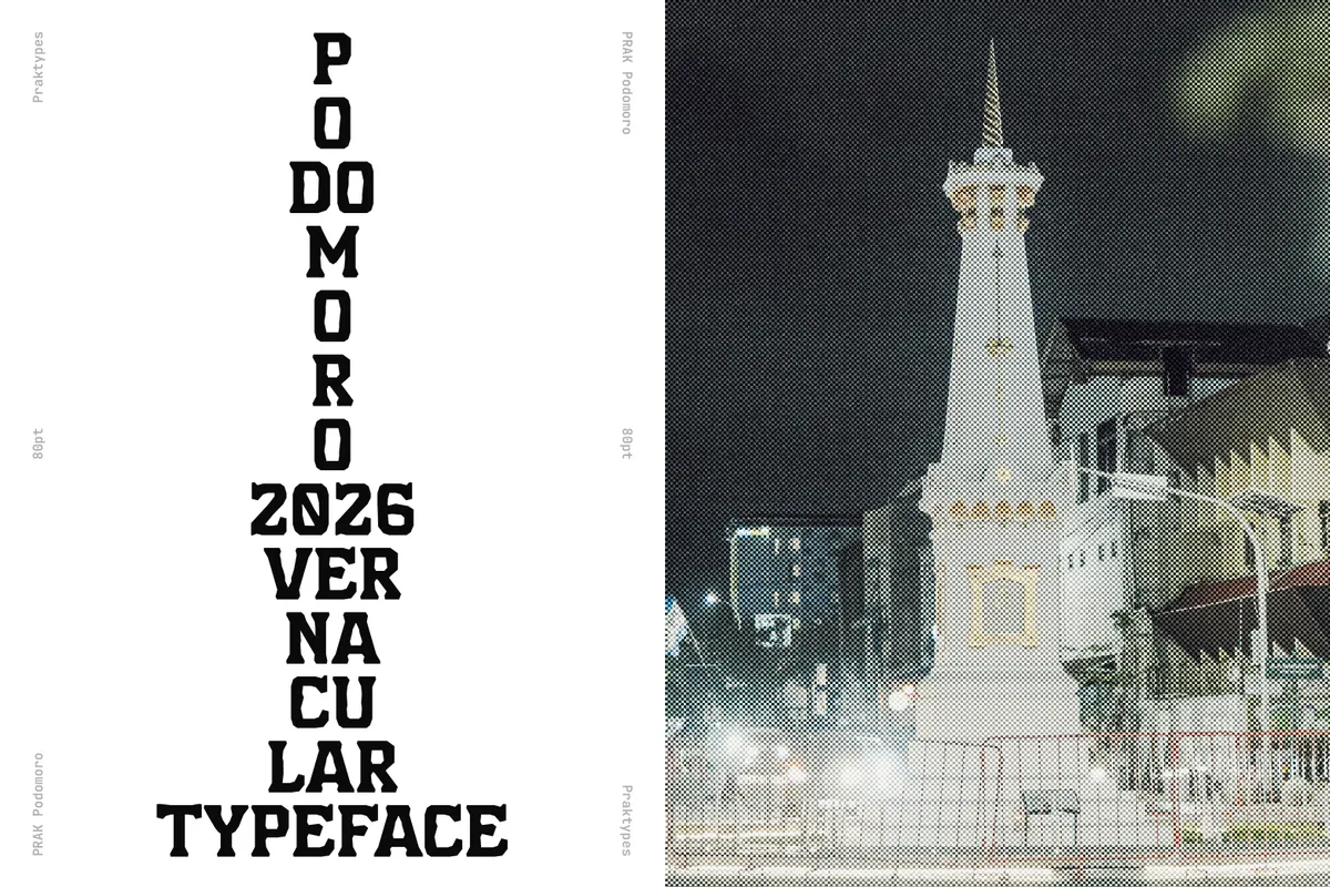 PRAK Podomoro - Hand-Cut Display Font