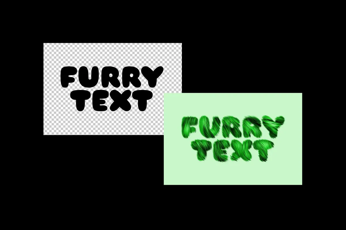 Soft Furry Text Effect