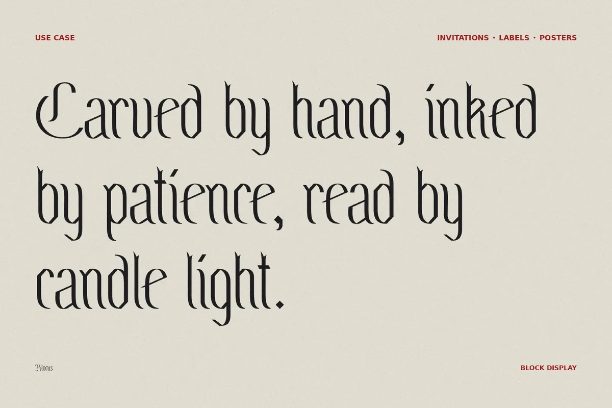 Blocus - Gothic Book Font